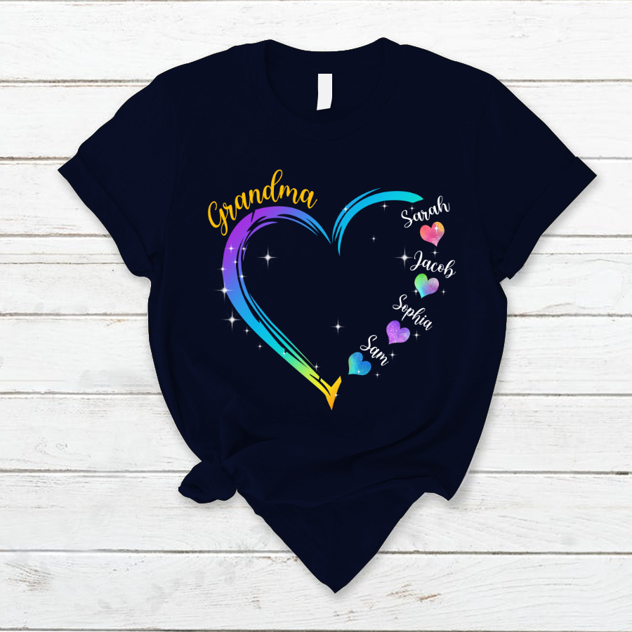 Grandma Heart fulcolor Best Gifts For Mother's Day T-Shirt