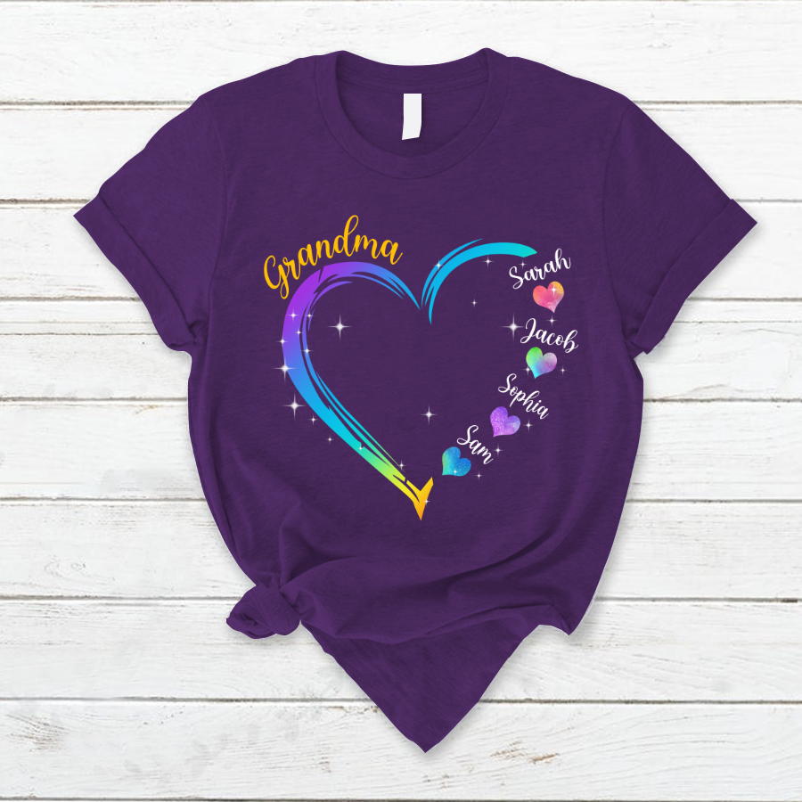 Grandma Heart fulcolor Best Gifts For Mother's Day T-Shirt