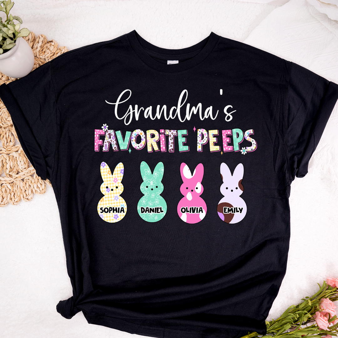 Grandma's Favorite Peeps Grandkids Easter Day Gift T-shirt