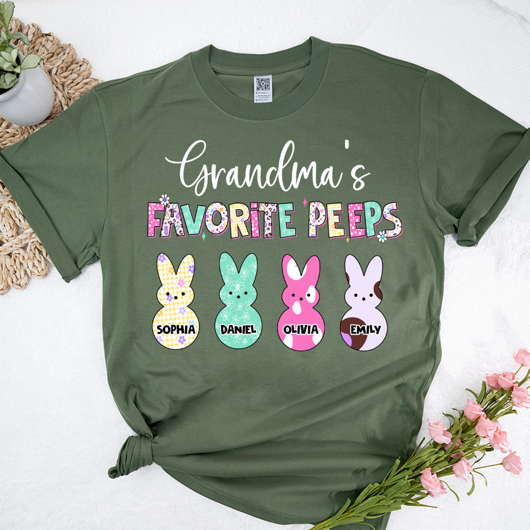 Grandma's Favorite Peeps Grandkids Easter Day Gift T-shirt