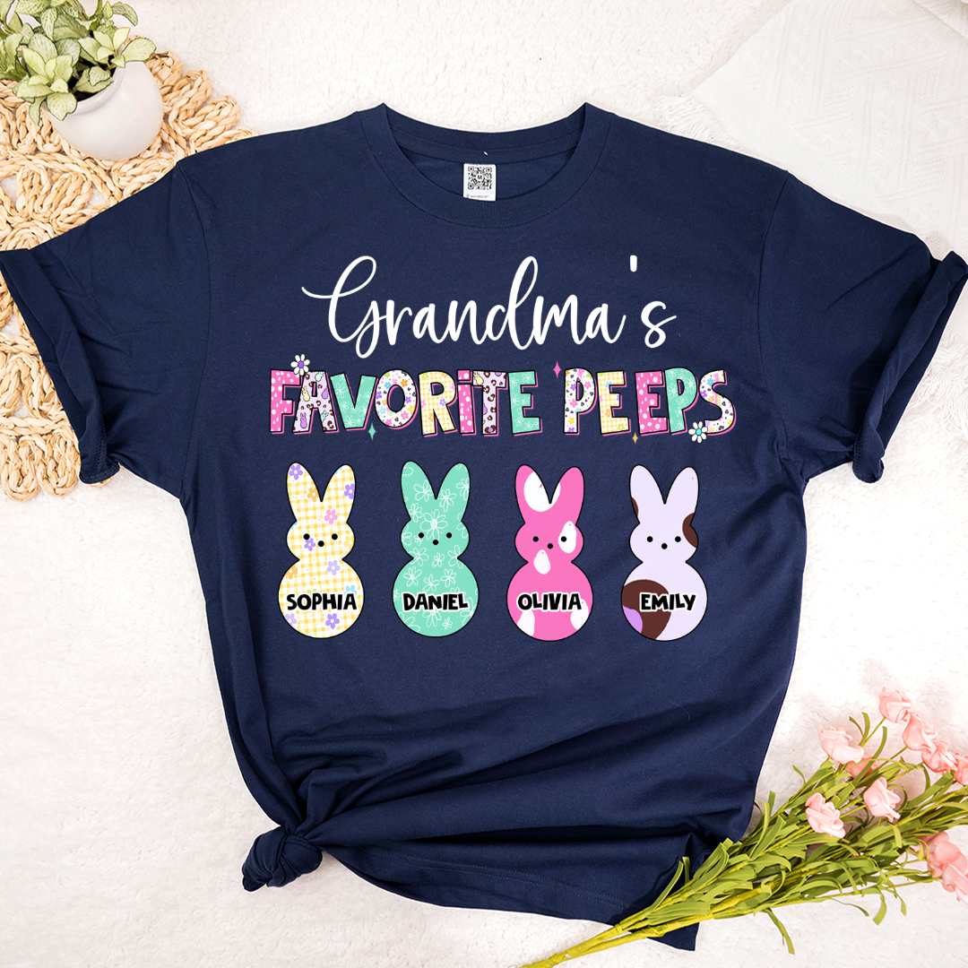Grandma's Favorite Peeps Grandkids Easter Day Gift T-shirt