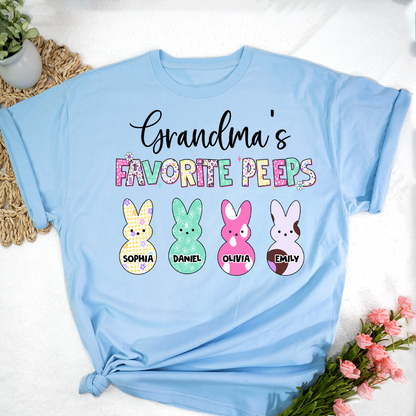 Grandma's Favorite Peeps Grandkids Easter Day Gift T-shirt