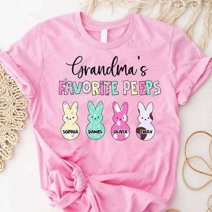 Grandma's Favorite Peeps Grandkids Easter Day Gift T-shirt