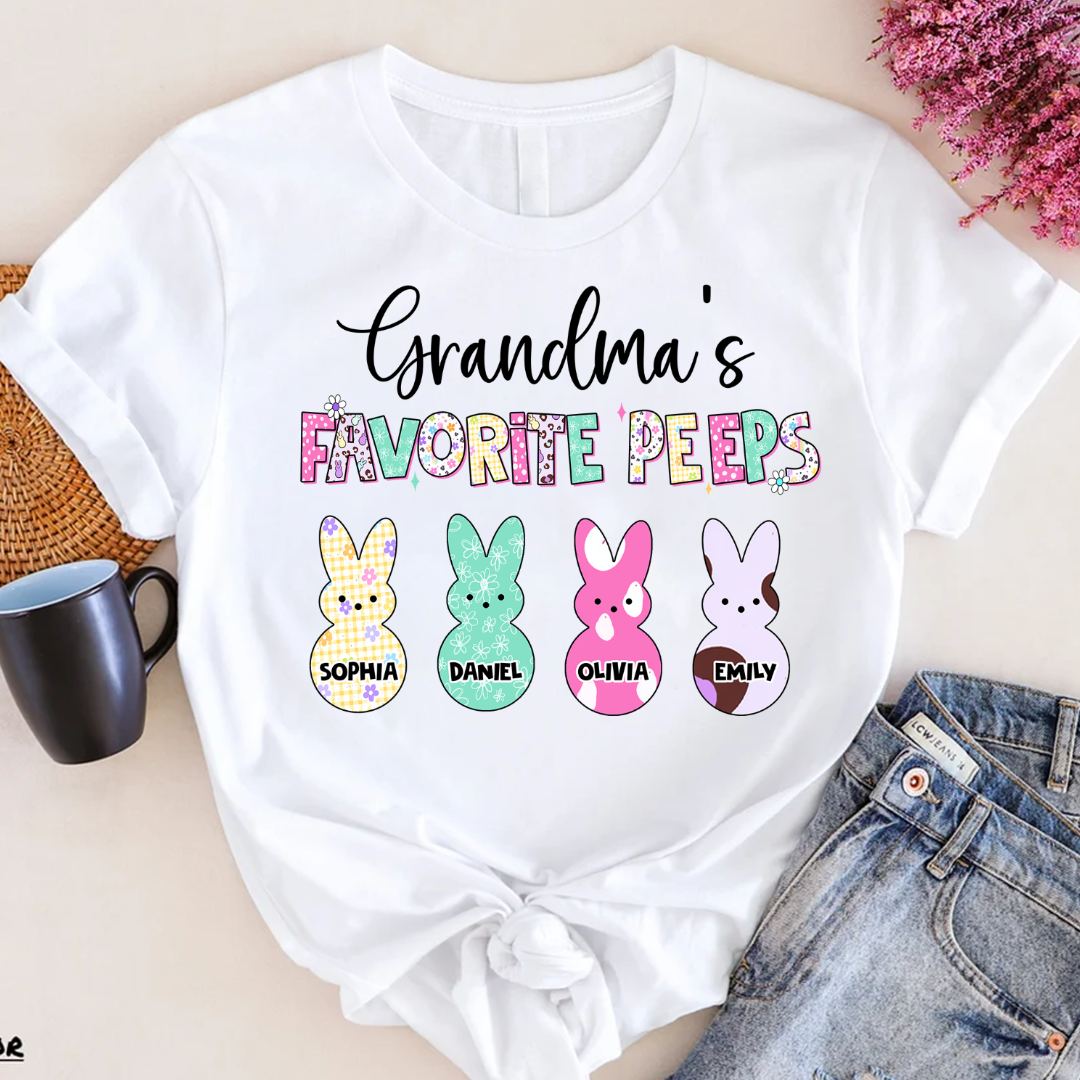 Grandma's Favorite Peeps Grandkids Easter Day Gift T-shirt