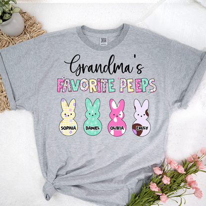 Grandma's Favorite Peeps Grandkids Easter Day Gift T-shirt