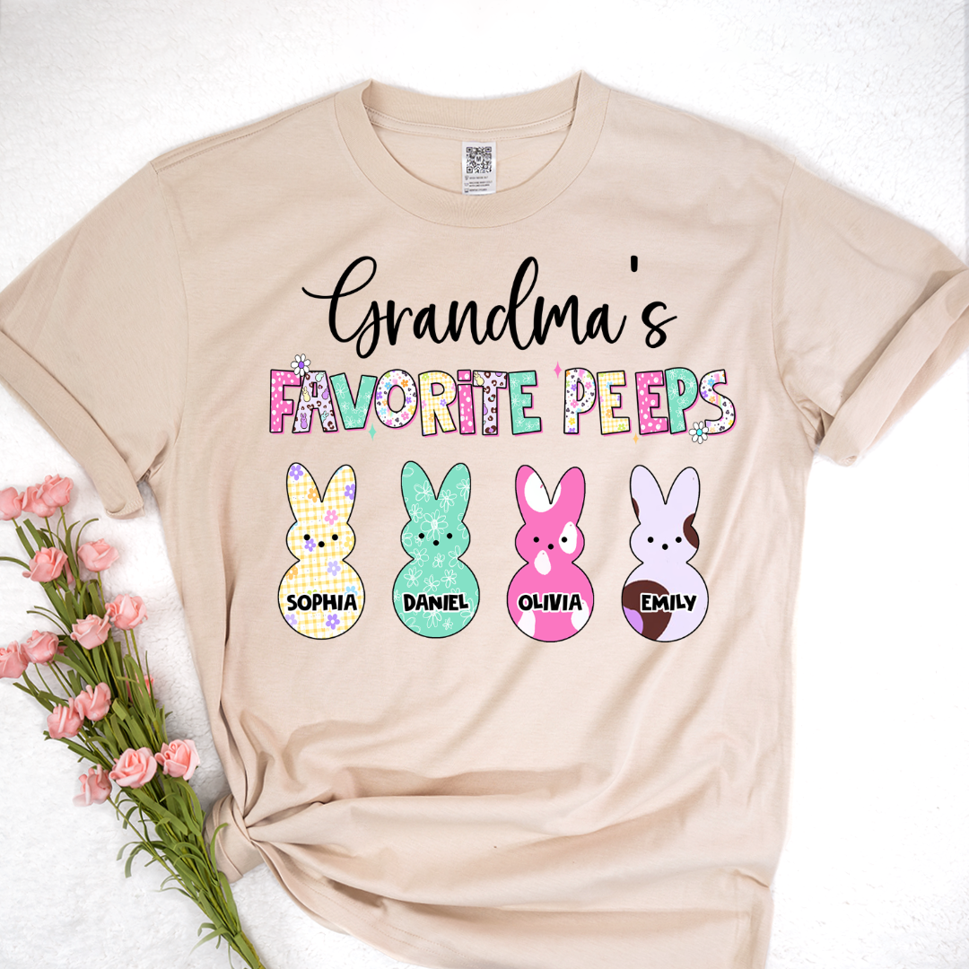 Grandma's Favorite Peeps Grandkids Easter Day Gift T-shirt