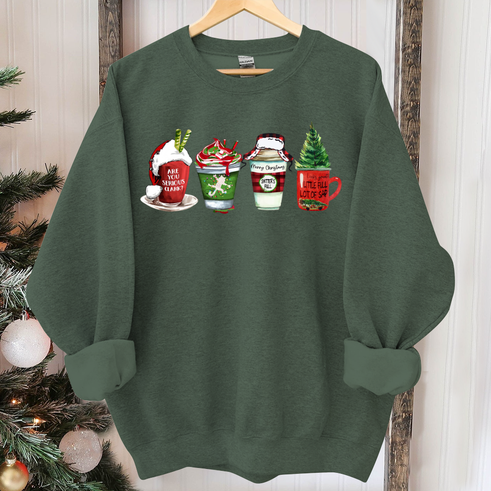 Griswold Family Sweater, Family Christmas Vacation Coffee Sweater, You Serious Clark, Retro Christmas Coffee Sweater Funny Christmas Sweater