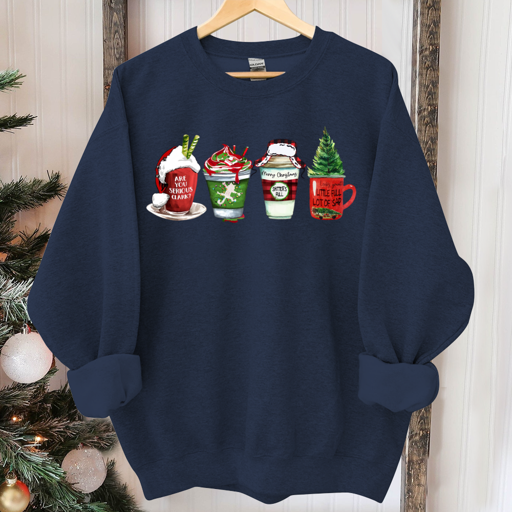 Griswold Family Sweater, Family Christmas Vacation Coffee Sweater, You Serious Clark, Retro Christmas Coffee Sweater Funny Christmas Sweater