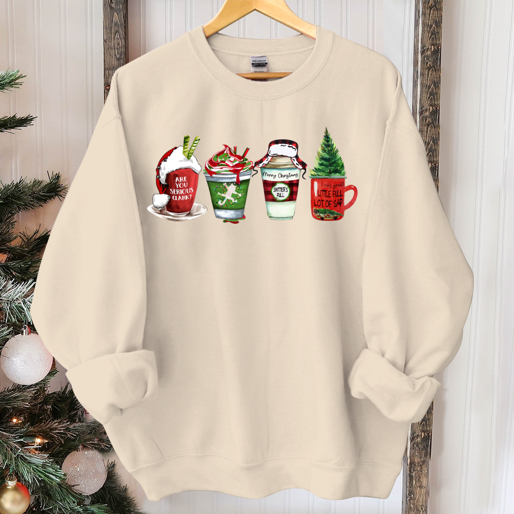 Griswold Family Sweater, Family Christmas Vacation Coffee Sweater, You Serious Clark, Retro Christmas Coffee Sweater Funny Christmas Sweater