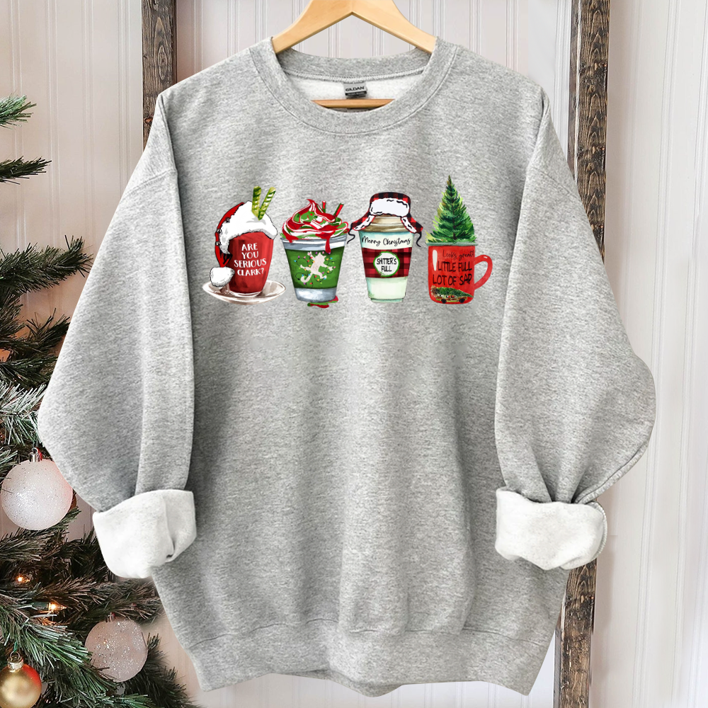 Griswold Family Sweater, Family Christmas Vacation Coffee Sweater, You Serious Clark, Retro Christmas Coffee Sweater Funny Christmas Sweater
