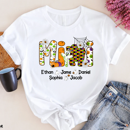 Halloween Mimi Custom Grandma And Grandkids Spooky Shirt