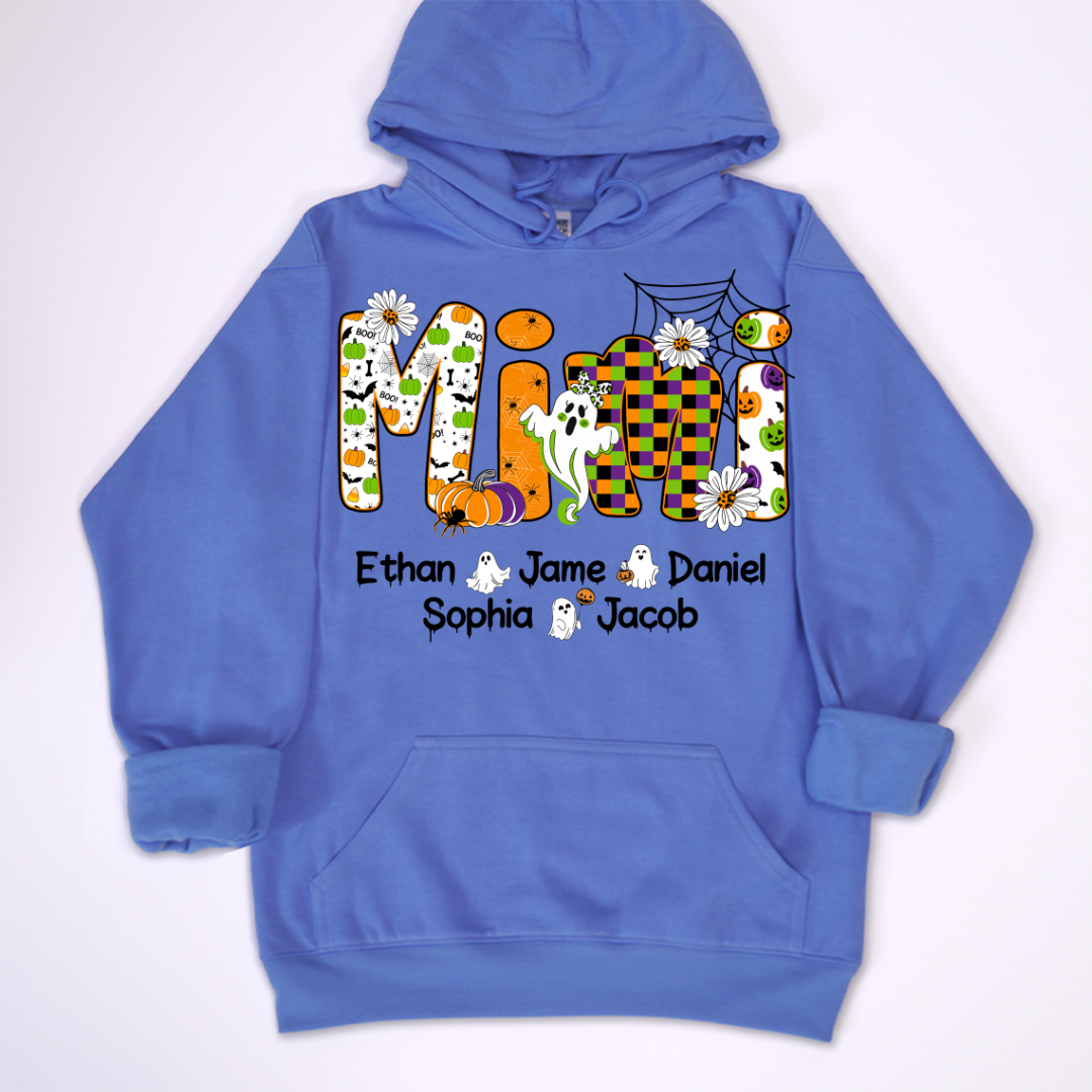 Halloween Mimi Custom Grandma And Grandkids Spooky Shirt