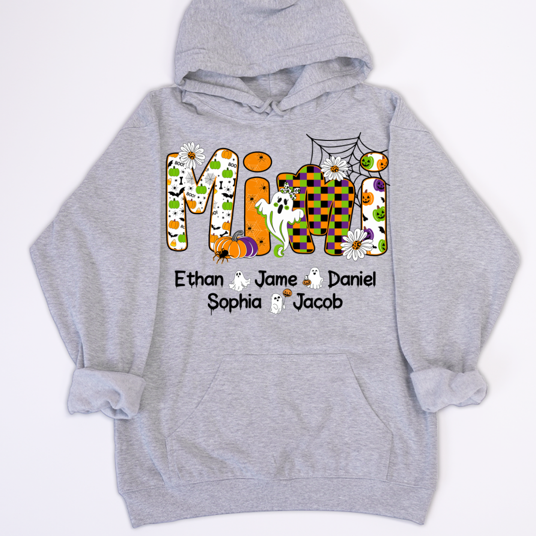 Halloween Mimi Custom Grandma And Grandkids Spooky Shirt
