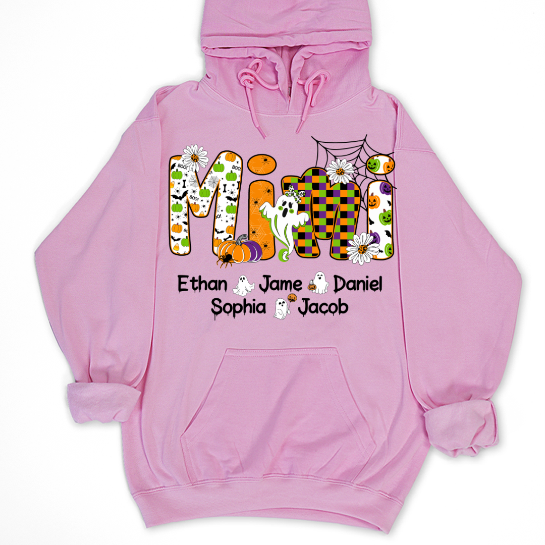 Halloween Mimi Custom Grandma And Grandkids Spooky Shirt