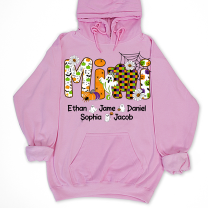 Halloween Mimi Custom Grandma And Grandkids Spooky Shirt