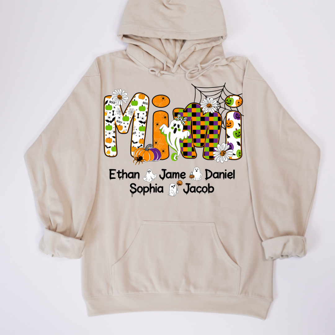 Halloween Mimi Custom Grandma And Grandkids Spooky Shirt