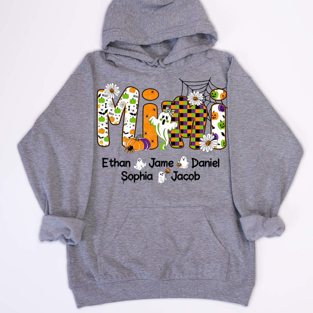 Halloween Mimi Custom Grandma And Grandkids Spooky Shirt