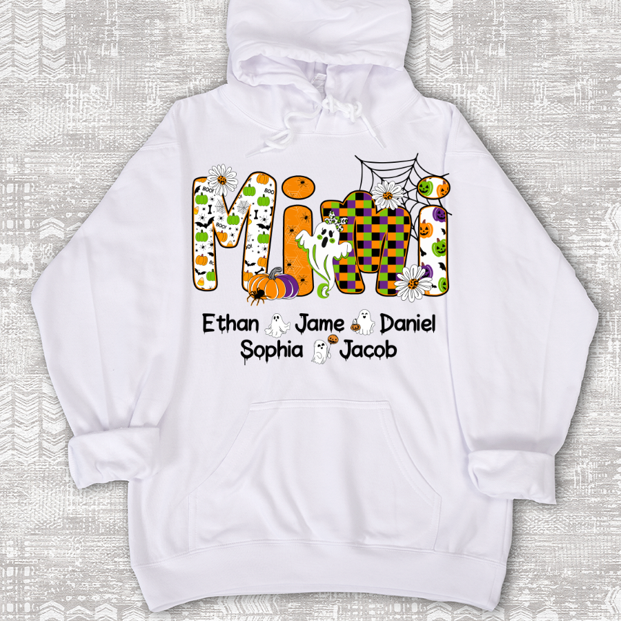 Halloween Mimi Custom Grandma And Grandkids Spooky Shirt