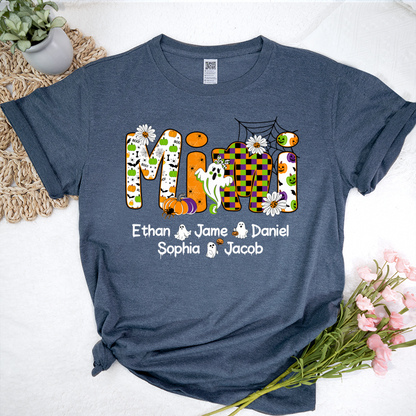 Halloween Mimi Custom Grandma And Grandkids Spooky Shirt