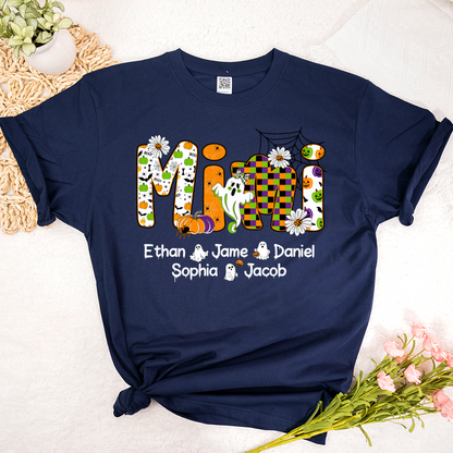 Halloween Mimi Custom Grandma And Grandkids Spooky Shirt