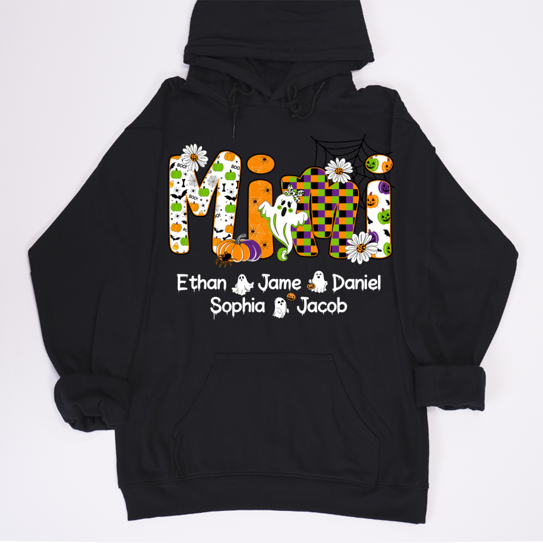 Halloween Mimi Custom Grandma And Grandkids Spooky Shirt