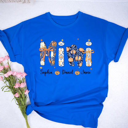 Halloween Mimi Custom Grandma and Grankids Autumn Vibes Shirt