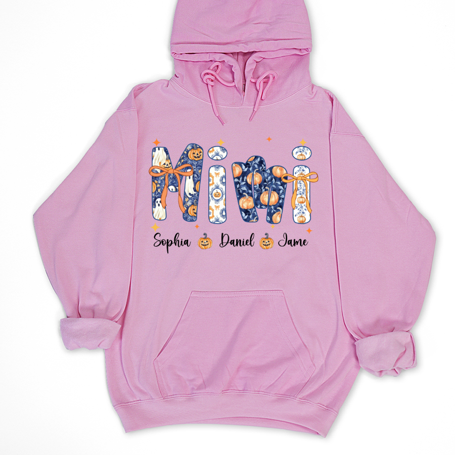 Halloween Mimi Custom Grandma and Grankids Autumn Vibes Shirt