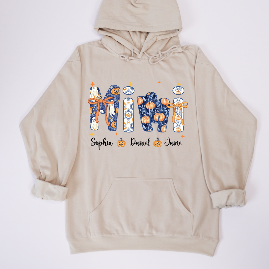 Halloween Mimi Custom Grandma and Grankids Autumn Vibes Shirt