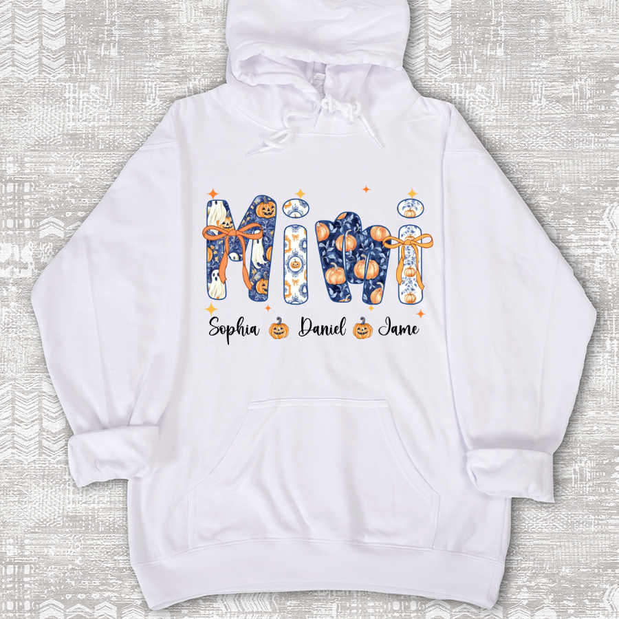 Halloween Mimi Custom Grandma and Grankids Autumn Vibes Shirt