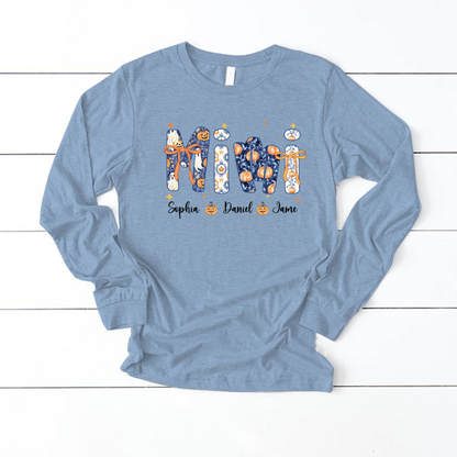 Halloween Mimi Custom Grandma and Grankids Autumn Vibes Shirt