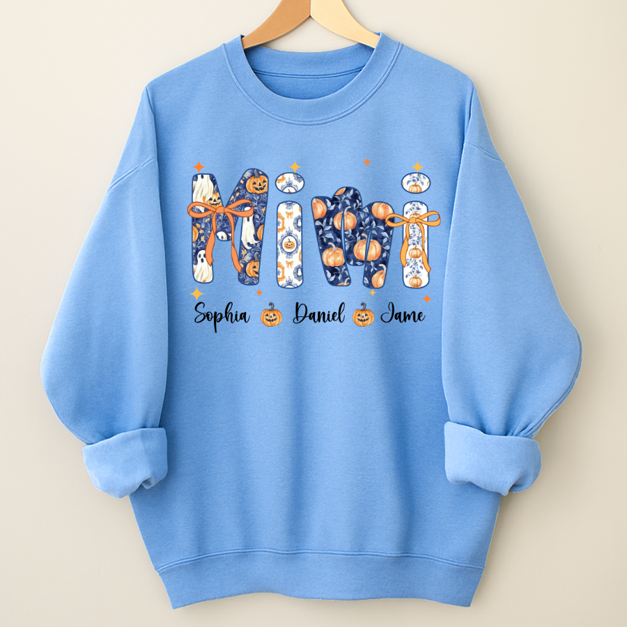 Halloween Mimi Custom Grandma and Grankids Autumn Vibes Shirt