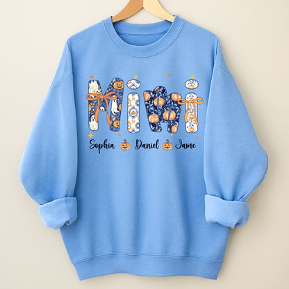 Halloween Mimi Custom Grandma and Grankids Autumn Vibes Shirt