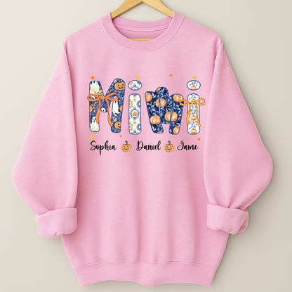 Halloween Mimi Custom Grandma and Grankids Autumn Vibes Shirt