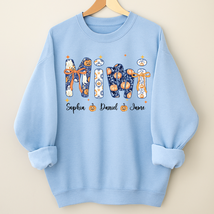 Halloween Mimi Custom Grandma and Grankids Autumn Vibes Shirt