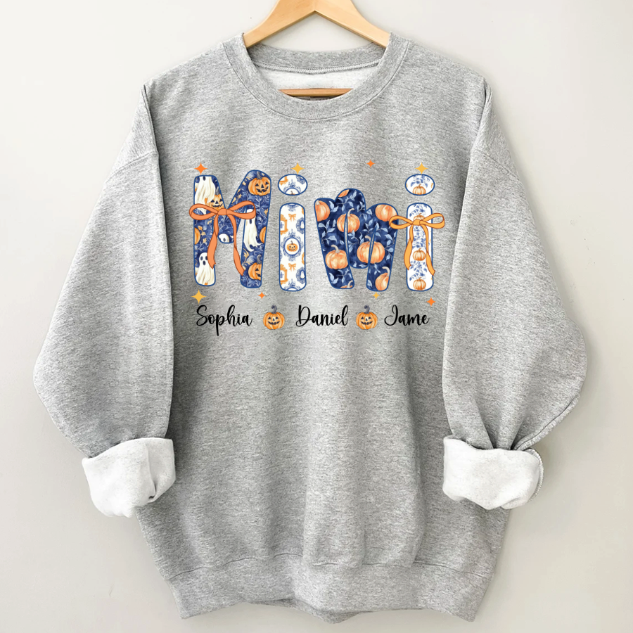 Halloween Mimi Custom Grandma and Grankids Autumn Vibes Shirt