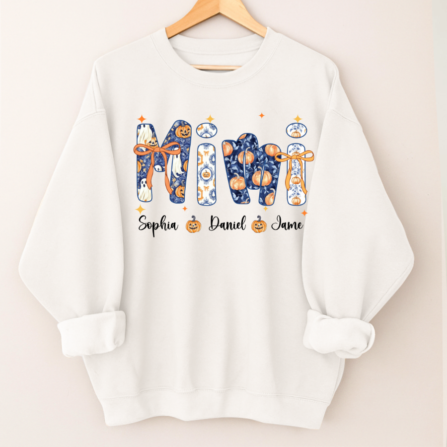 Halloween Mimi Custom Grandma and Grankids Autumn Vibes Shirt