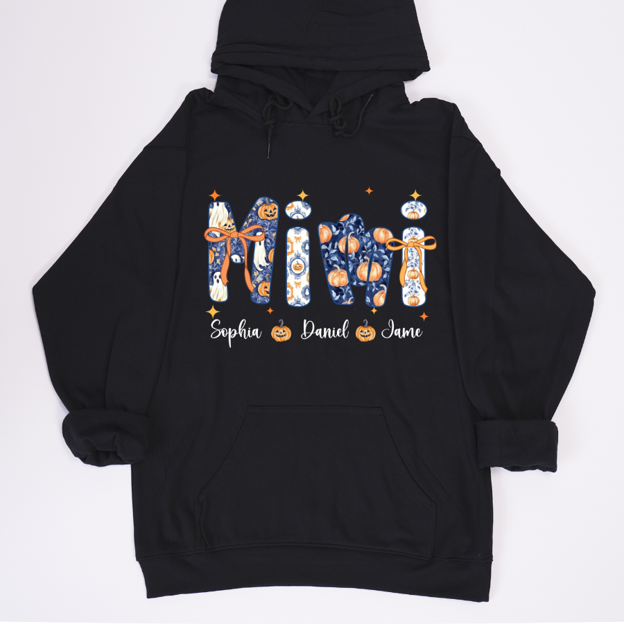 Halloween Mimi Custom Grandma and Grankids Autumn Vibes Shirt