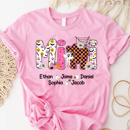 Halloween Mimi Pumpkins Boo Custom Grandma And Grandkids  Shirt
