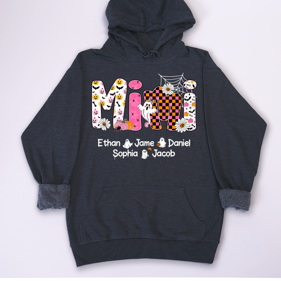 Halloween Mimi Pumpkins Boo Custom Grandma And Grandkids  Shirt