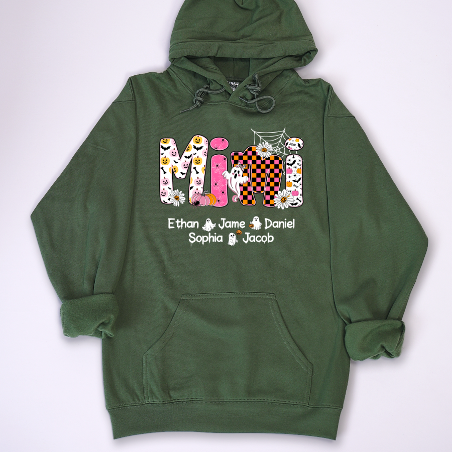 Halloween Mimi Pumpkins Boo Custom Grandma And Grandkids  Shirt