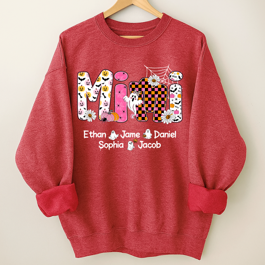Halloween Mimi Pumpkins Boo Custom Grandma And Grandkids  Shirt