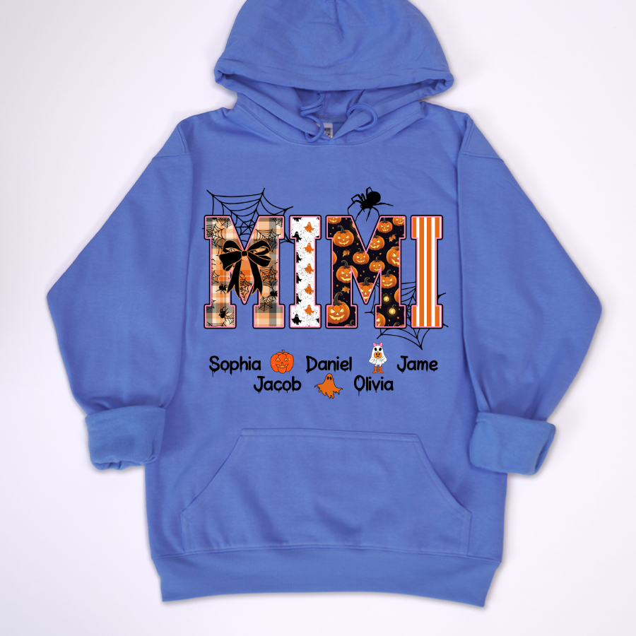 Halloween Mimi Spooky Custom Grandma And Grandkids Shirt