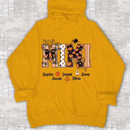 Halloween Mimi Spooky Custom Grandma And Grandkids Shirt