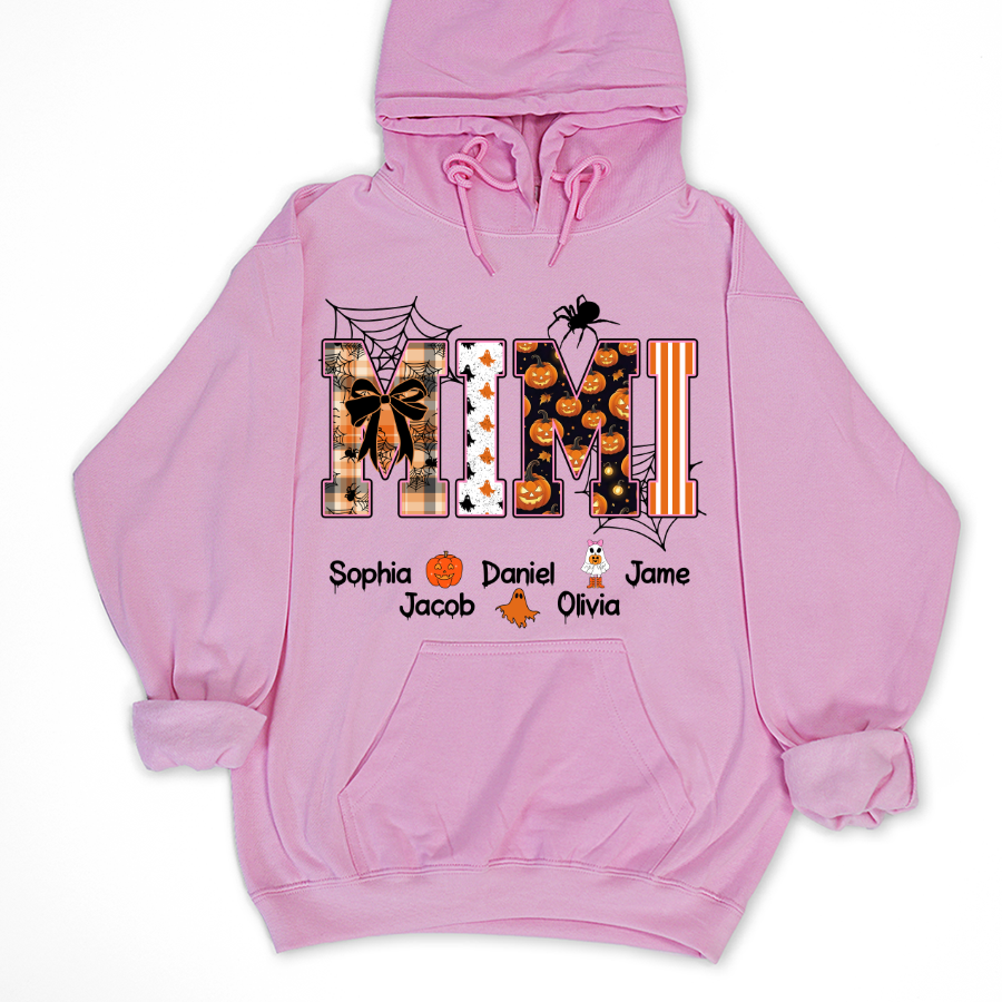 Halloween Mimi Spooky Custom Grandma And Grandkids Shirt
