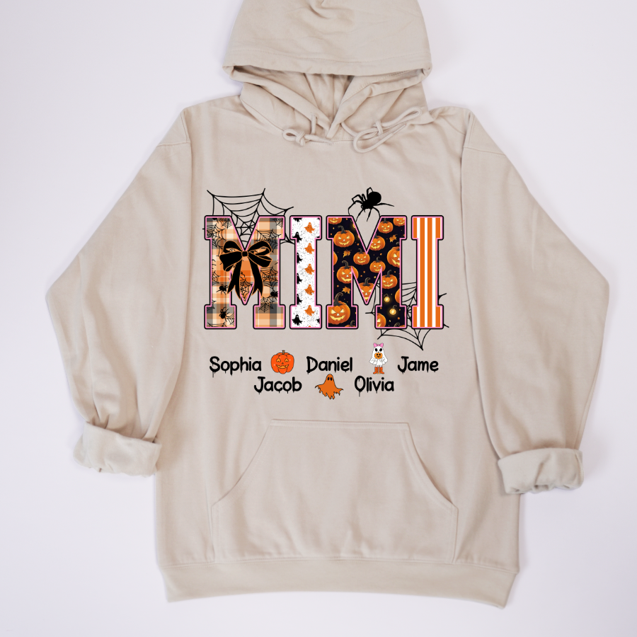 Halloween Mimi Spooky Custom Grandma And Grandkids Shirt