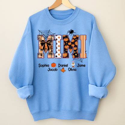 Halloween Mimi Spooky Custom Grandma And Grandkids Shirt