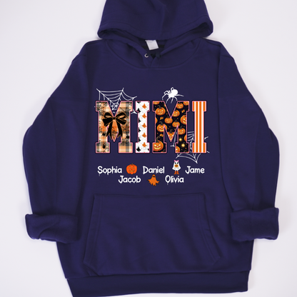 Halloween Mimi Spooky Custom Grandma And Grandkids Shirt