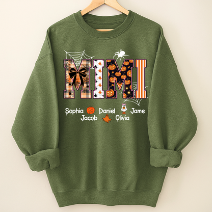 Halloween Mimi Spooky Custom Grandma And Grandkids Shirt