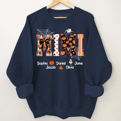 Halloween Mimi Spooky Custom Grandma And Grandkids Shirt