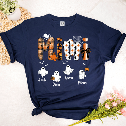 Halloween Mimi Spooky Custom Mimi And Grandkids Shirt